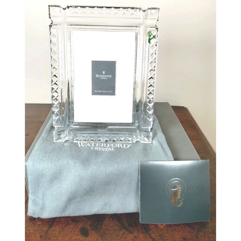 New Waterford Crystal Barrington 4x6 Picture Frame NIB Made in Ireland Crystal